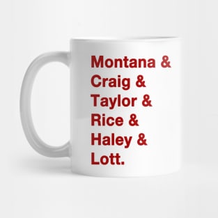 1989 49ers Greats Red Mug